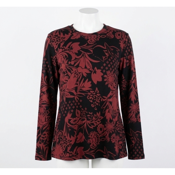 JOHNNY WAS Tops - NEW JOHNNY WAS anie favorite long sleeve crew neck tee in lola deep